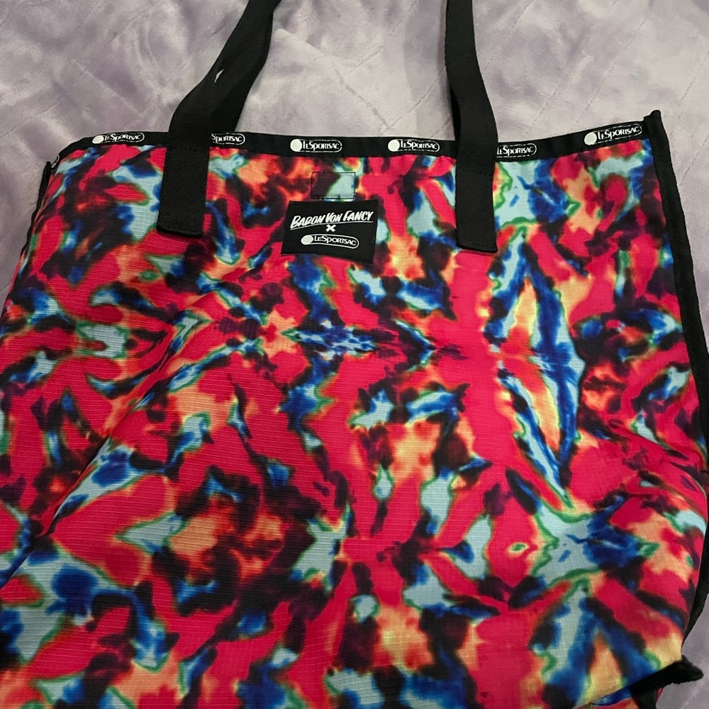Lesportsac Vibrant Red and Blue Baby Bag